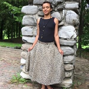 Vintage Skirts - Vintage Flirty & Floral A-Line Full Skirt Vintage Skirts - Vintage Flirty & Floral A-Line Full Skirt